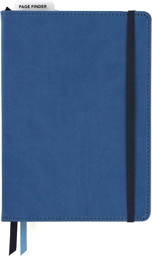 C.R. Gibson Blue Leatherette Freestyle Organizer and Planner Dot Grid Notebook, 6'' W x 8.5'' L, 240 Pages