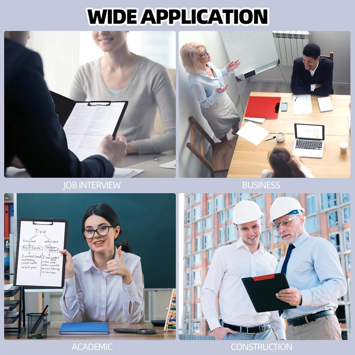 Clipboard Folder, 5 Pack A4 Foldable Clipboard with Horizontal and Vertical Double Metal Clips, 360 Degree Foldable Binder Clipboards with Pen Holder, File Cover Folder Clipboards, Green