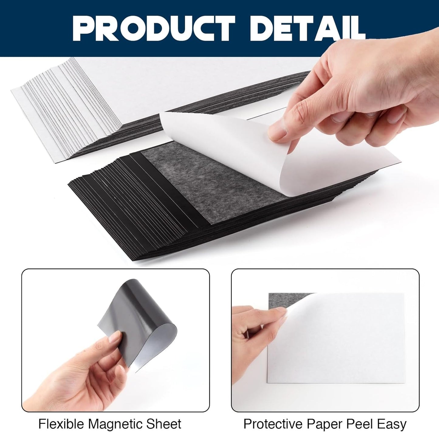 Magnetic Sheets with Adhesive Backing for 4x6 Pictures(Pack of 32),Adhesive Photo Magnets for Home/Classroom/Office,Magnets for Refrigerator