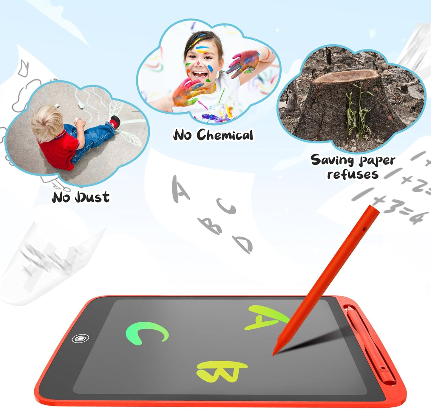 SOOOO LCD Writing Tablet for Kids 2 Pack, 10 inch Colorful Doodle Board for 3 4 5 6 Year Old Kid, Sensory Toy, Educational Sketch Pad Toys for Girls Boys, Gifts for Kid, Randomly a Lanyard