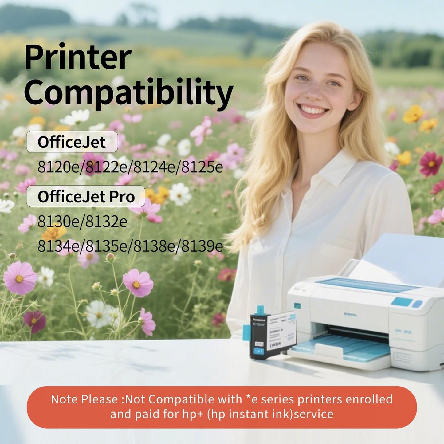 923 923XL Ink Cartridges Combo Pack(4-Pack) - High Yield Replacement for HP 923 Ink Compatible for HP OfficeJet Pro 8135e 8130e 8138e 8125e 8139e 8124e 8132e 8120 8130 (Black, Cyan, Magenta, Yellow)