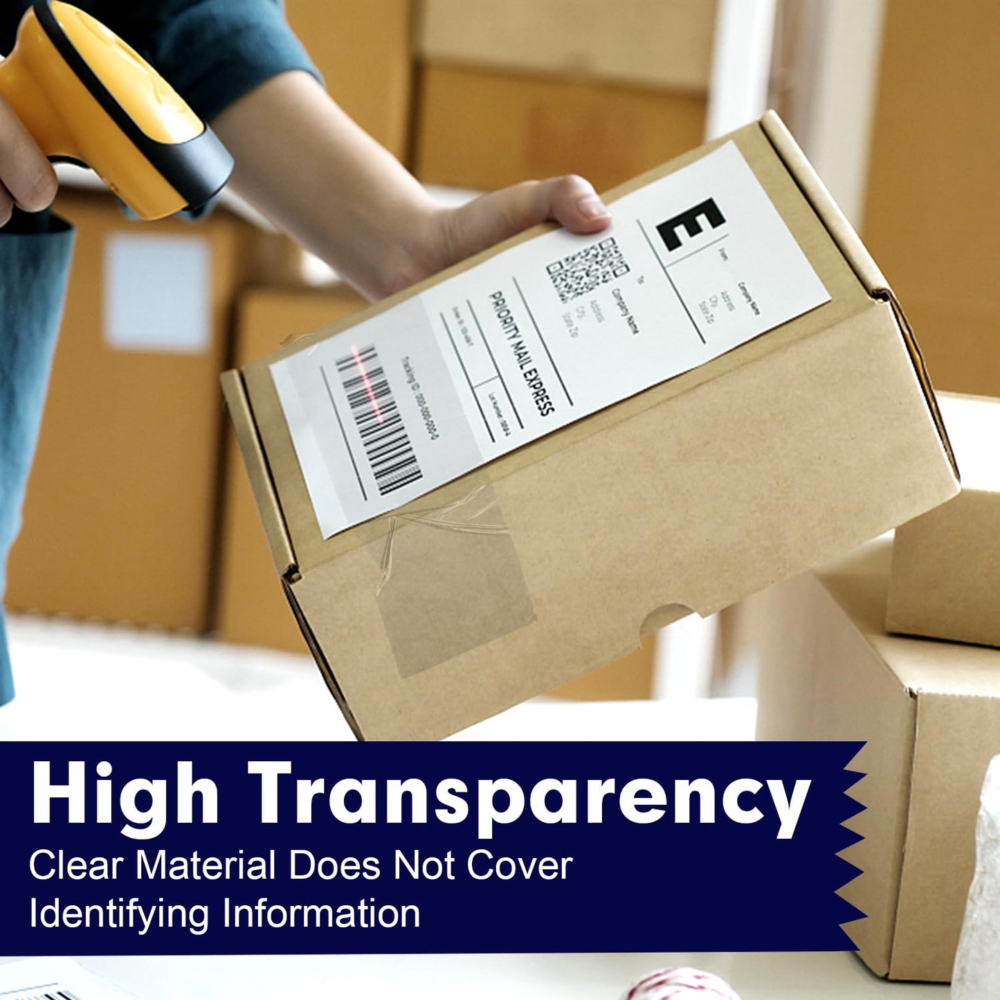 Packing Tape, 18 Rolls Clear Heavy Duty Packaging Tape with Dispensers for Packing, Shipping, Moving and Mailing, Thicker Sealing Tape-1.88" x 65 Yards Per Roll, 1170 Total Yards