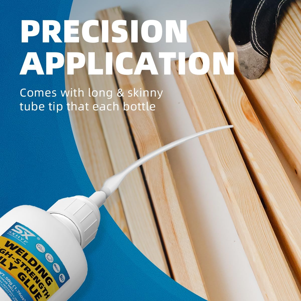 SXhyf Welding High-Strength Oily Glue - 2 Packs Ceramic Glue, Super Glue for Porcelain and Pottery Repair, Glass, Metal, Plastic, Wood, Leather, Crafts, Tile, Rubber and More, 3.52 oz (100 Gram)