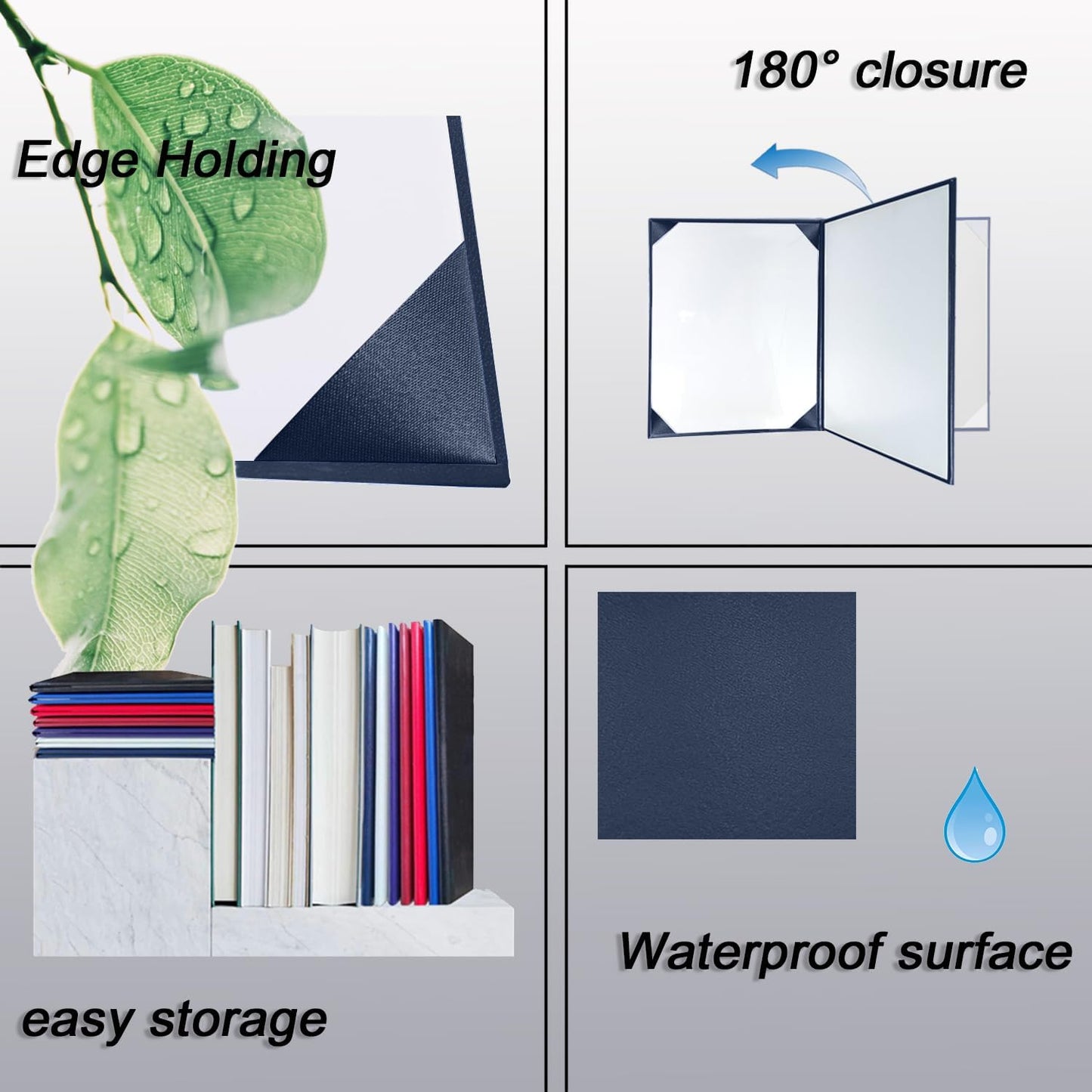 Diploma Cover 8.5x11 Inch, Graduation Certificate Holder - Elegant Faux Leather Folder for Graduation, Wedding Officiant,Navy Blue-1 Pack