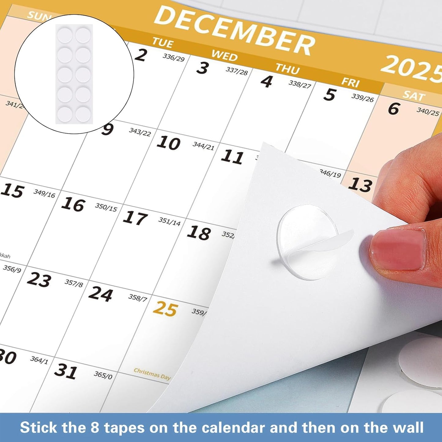 2025-2026 Wall Calendar 34.8" x 22.8" Large Vertical Yearly Wall Hanging Calenda with Julian Date from July 2025 to June 2026 Thick Paper Calendar 12 Month Annual Planner for Office Fridge(Colorful)