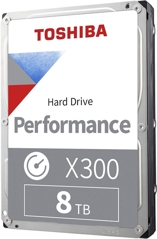Toshiba X300 8TB Performance & Gaming 3.5-Inch Internal Hard Drive – CMR SATA 6 GB/s 7200 RPM 512 MB Cache - HDWR780XZSTA
