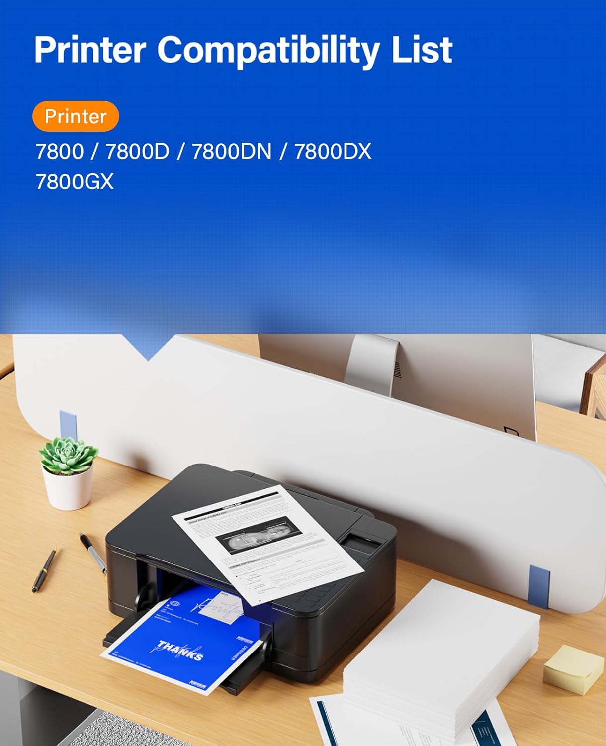 Phaser 7800 High Capacity Toner Cartridge Set 4-Pack Replacement Compatible with Xerox 106R01569 106R01566 106R01567 106R01568 Phaser 7800 7800N 7800DN 7800DX 7800GX Printer Black Cyan Magenta Yellow