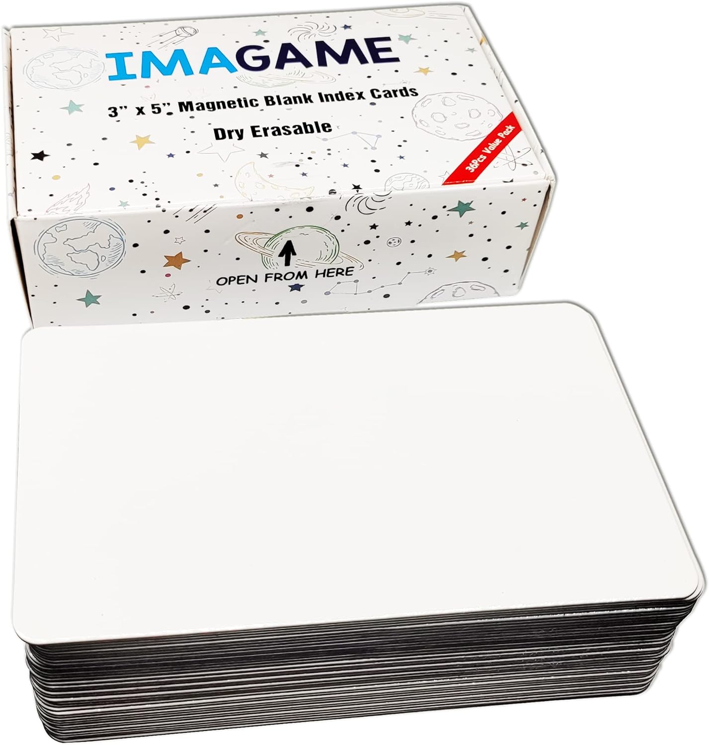 Dry Erase Magnets, Blank Magnetic Dry Erase Labels, 36-Pack, Erasable Magnets for Whiteboard, Multipurpose White Magnetic Labels to Write On for Classroom, Home, Education, Office, 3" x 5"