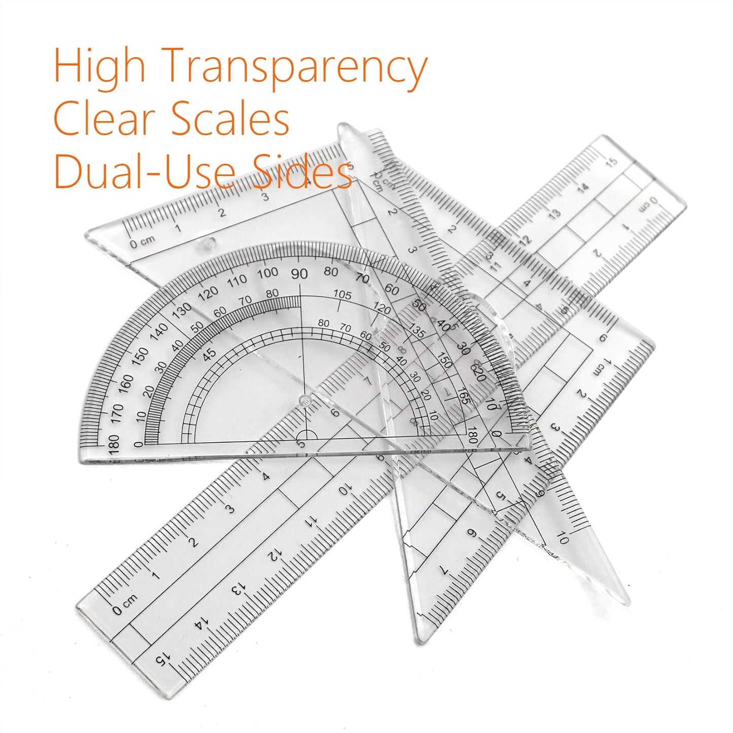 Math Compass Geometry Drafting Compass Kit with Ruler Protractor Set Squares and More for Students Math Starters Drawing Circles