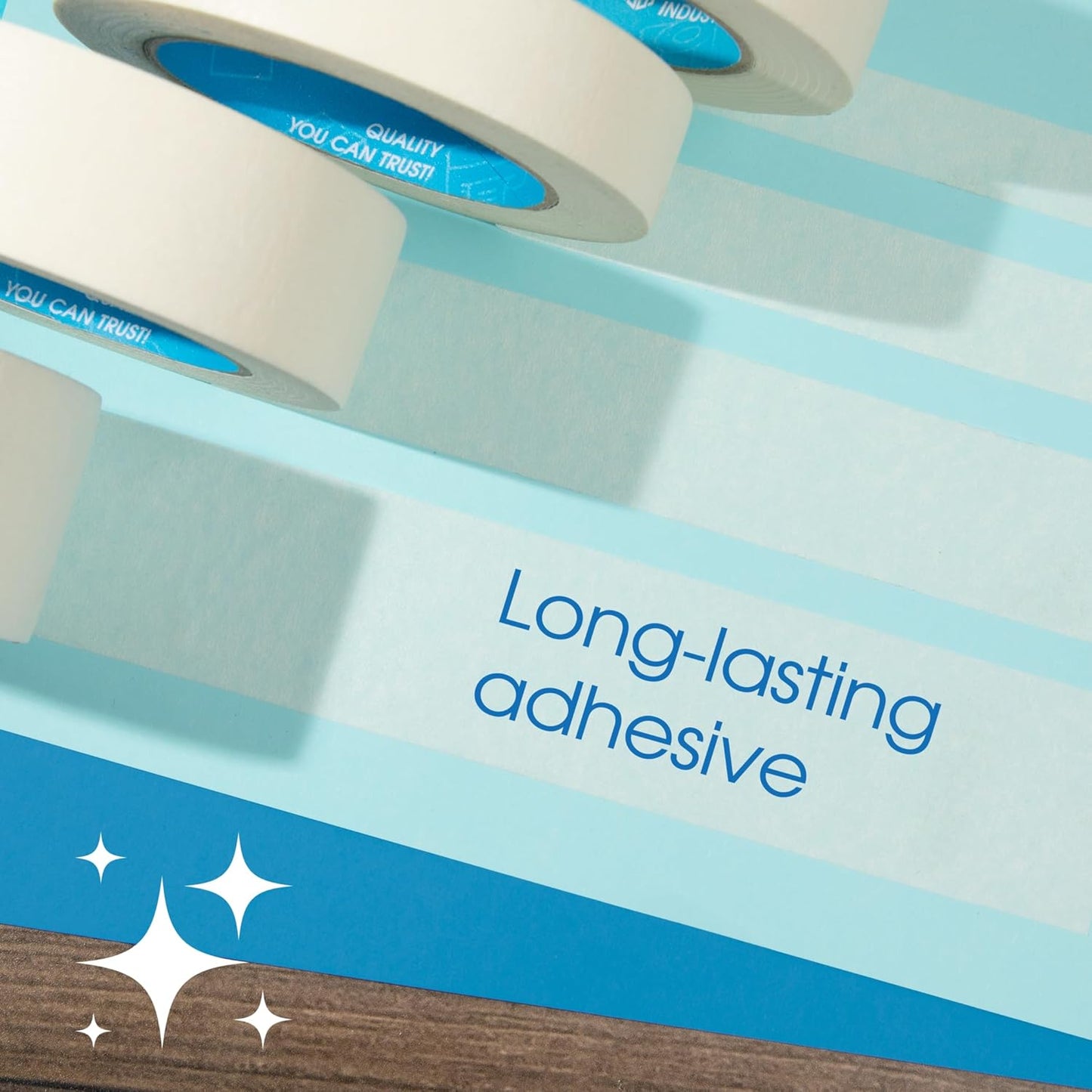 SPARTAN INDUSTRIAL - 1" X 60 yd Masking Tape for Labeling, Art Projects, and More - 24 Craft Tape Rolls, 5.5 Mil