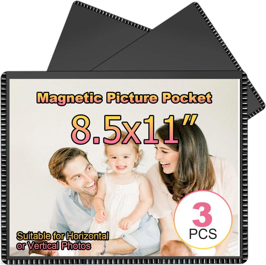 Magnetic Frame 8.5x11 for Letter Size Paper Document Holders 3PCS