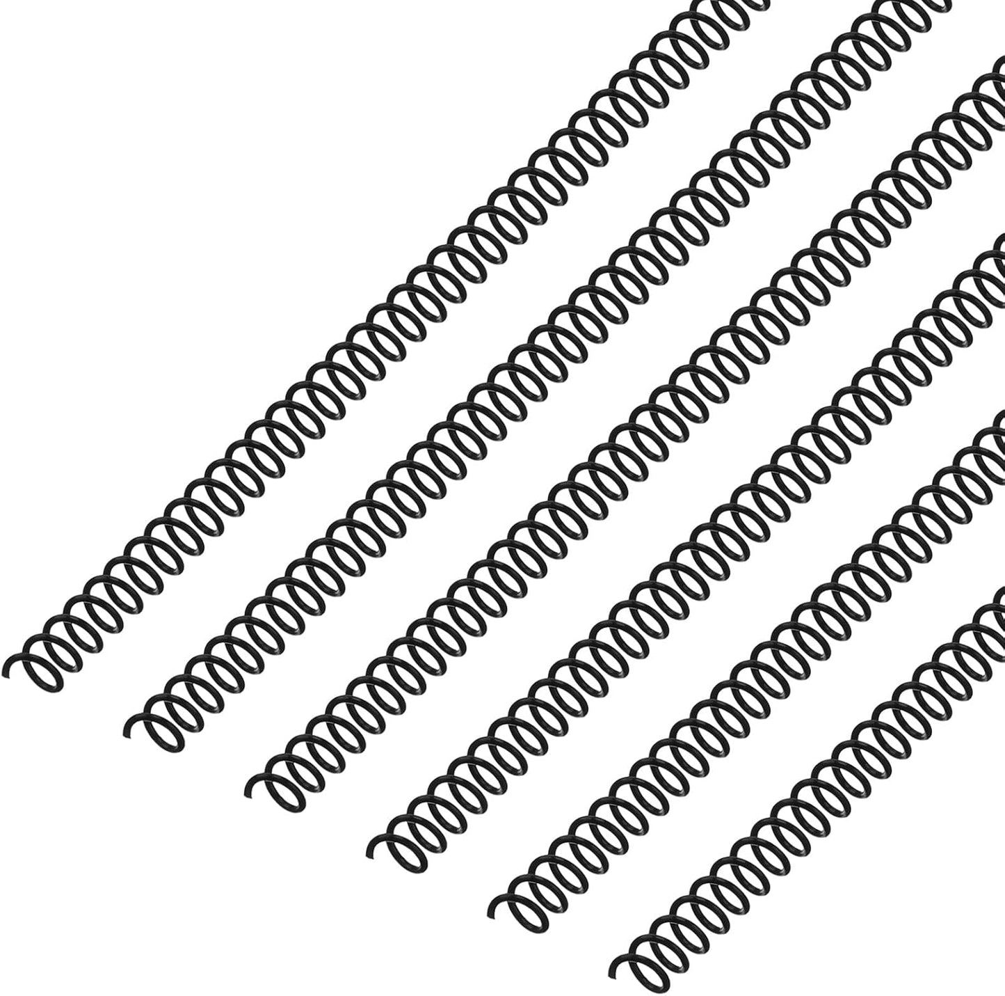 Leinuosen 120 Pack Plastic Spiral Binding Coils Kit Spirals Multi Size Coils for Binding Binder Combs Spines(5/16 Inch,Black)
