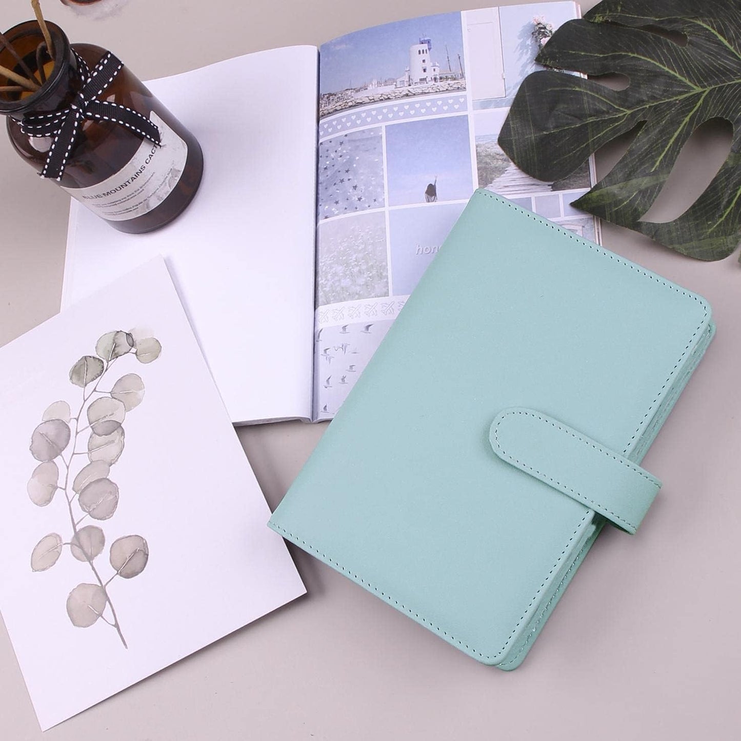 Money Saving Binder, Savings Challenges Book with for Cash Envelopes, 12pcs Zipper Envelopes A6 Budget Binder, Budget Planner for Managing Budgets and Saving Money -(Blue-7.4IN)