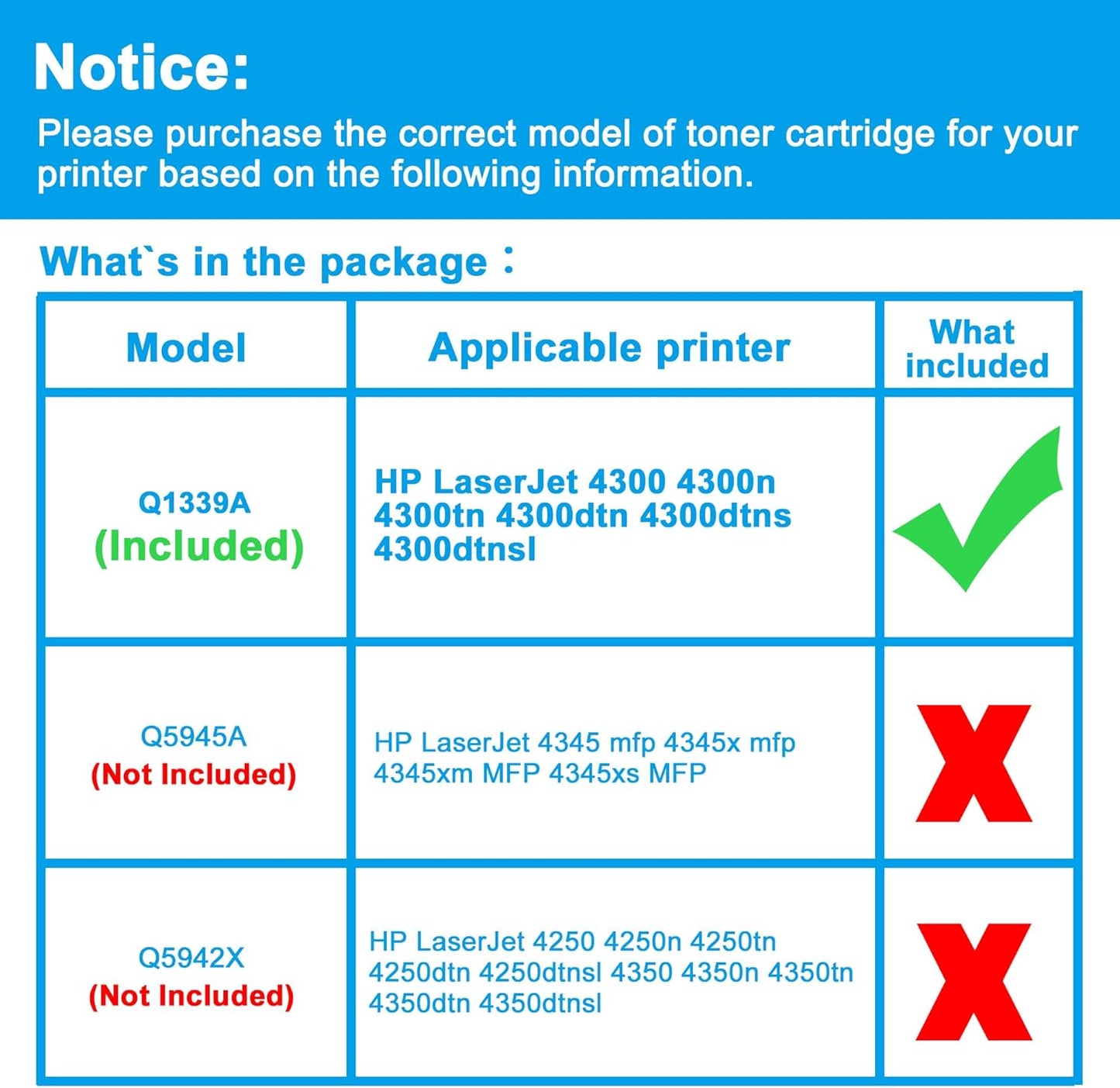 LCL Compatible Toner Cartridge Replacement for HP 39A Q1339A 4300 4300n 4300tn 4300dtn 4300dtns 4300dtnsl (1-Pack Black)