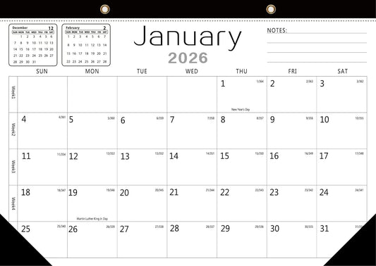 Wall Calendar -Calendar 2026-2027 from Jan. 2026 to Jun. 2027,18 Months Calendar,12"×17"Thick Paper with festival Dates and Ruled Blocks for Home or Office New Year and Christmas Gifts