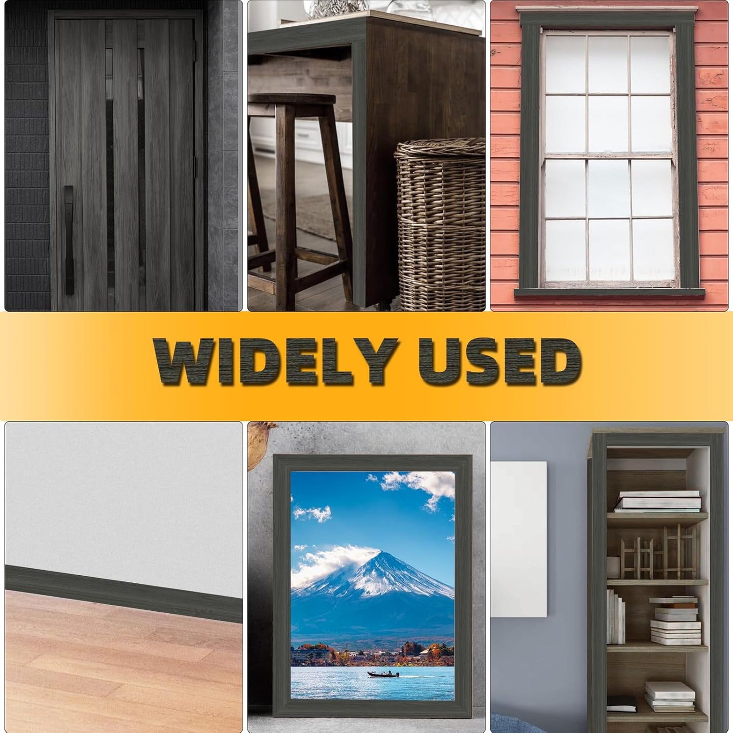 GSCIT Club Dark Walnut Wallpaper, 15.7 inch X 25ft Self Adhesive Wood Grain Repair Tape Patch for Tables, Chairs, Baseboards, Doors, Windows, Floors, Handicraft DIY.