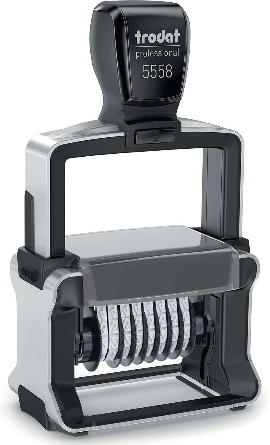 Rubber Stamp Creation Heavy Duty Numberer, 8 Digit Self-Inking Numbering Stamp 5mm Character Height Blue