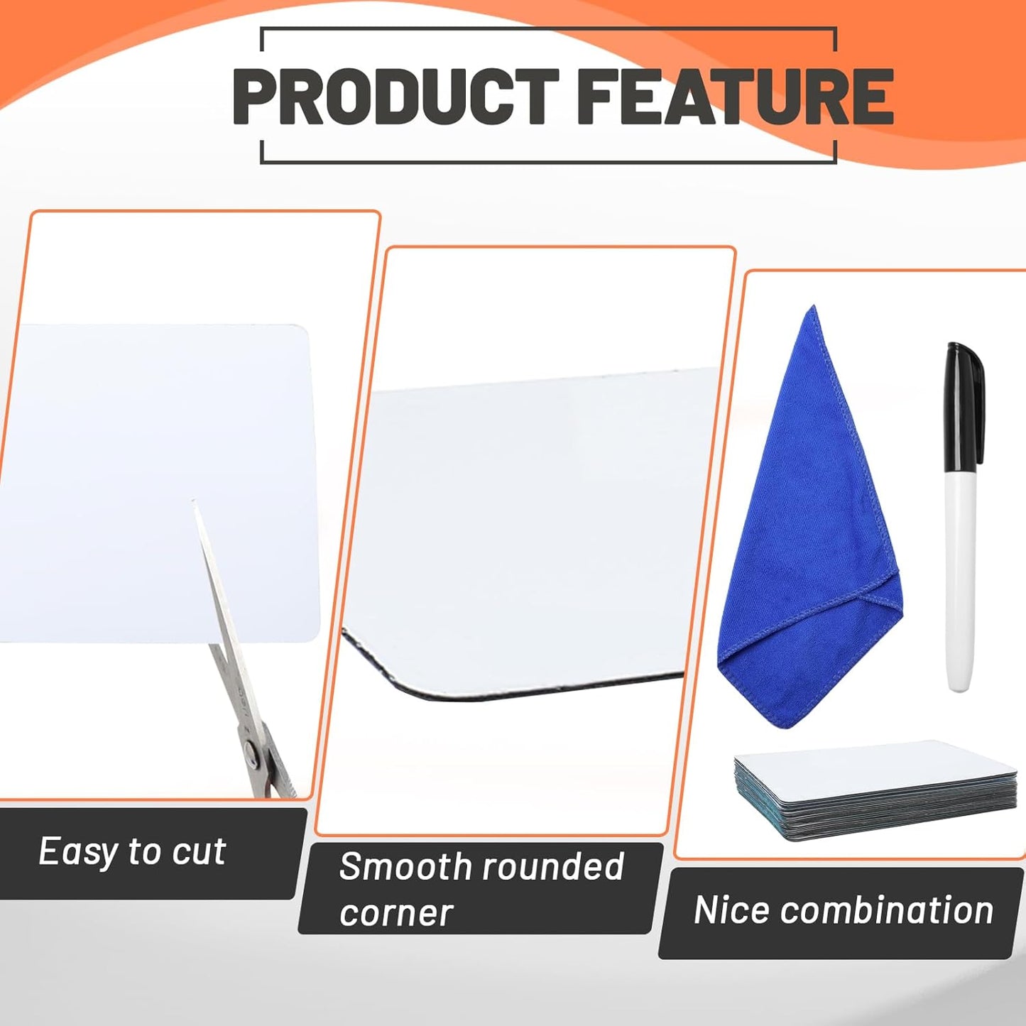 Dry Erase Labels Stickers 24 Pack 3x5 inch Reusable Dry Erase Sticky Notes Mini Whiteboard Label Stickers Removable Reusable Sticky Labels Dry Erase Post It Notes with Wipe Cloth