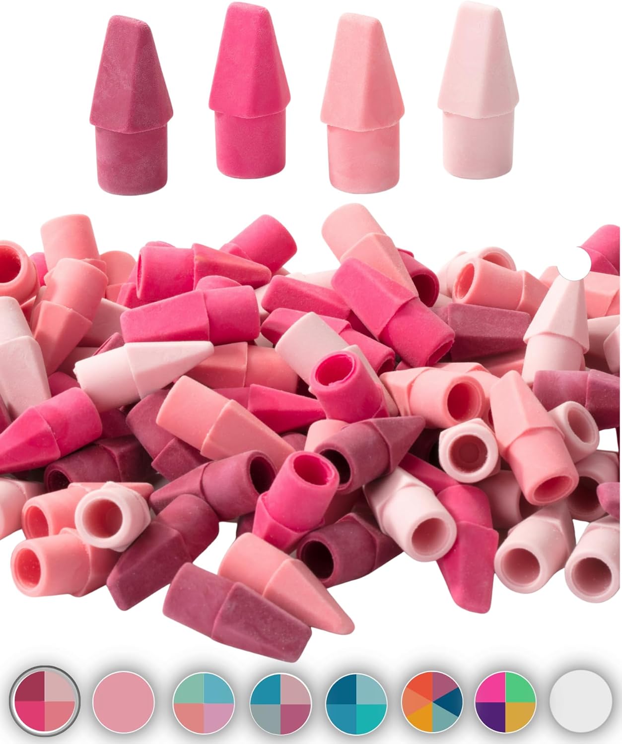 Mr. Pen- Pencil Erasers Toppers, 120 Pack, Pink Shades, Erasers for Pencils, Pencil Top Erasers, Pencil Eraser, Back to School Supplies