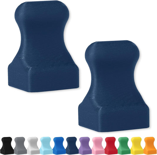 Glassboard Studio MiniPawn Magnet - Strong Neodymium Rare Earth Magnets for Fridge, Whiteboard, Locker & Magnetic Glassboards - Ideal for Crafting & Office Use - Strong Fridge Magnets (Navy Blue, 2)