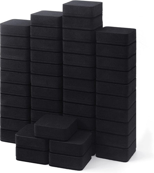 Dry Erase Erasers, IHPUKIDI 48 Pack Magnetic Whiteboard Dry Eraser Chalkboard Cleansers for Classroom, Home and Office (Black 2 x 2 Inch）