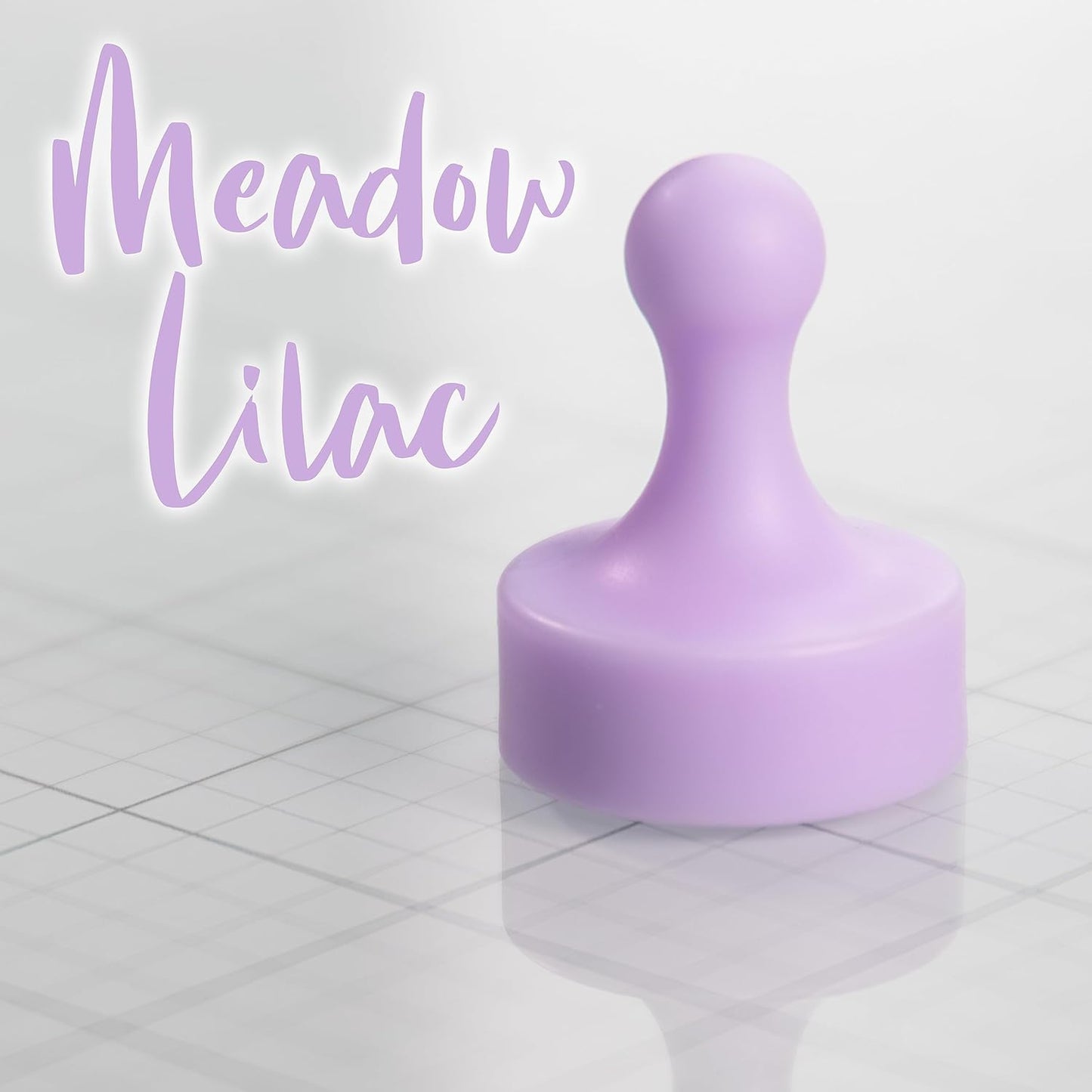 GLASSBOARD STUDIO Powerful Neodymium Magnets, Pawn-Shaped - Strong Fridge/Refrigerator and Whiteboard Magnet, Ideal for Office, Kitchen, Crafts - Rare Earth, Heavy Duty (2, Meadow Lilac)