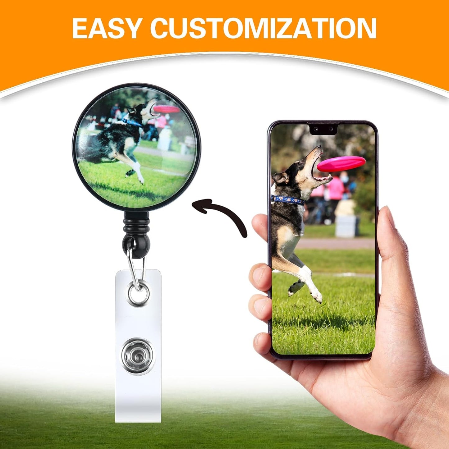 Custom Badge Reel Custom Id Badge Personalized Badge Reel Custom Badge Holder Customized Id Badges Nurse Name Tag Retractable Clips Personalized Customizable Work Rn Badge Photo Reel