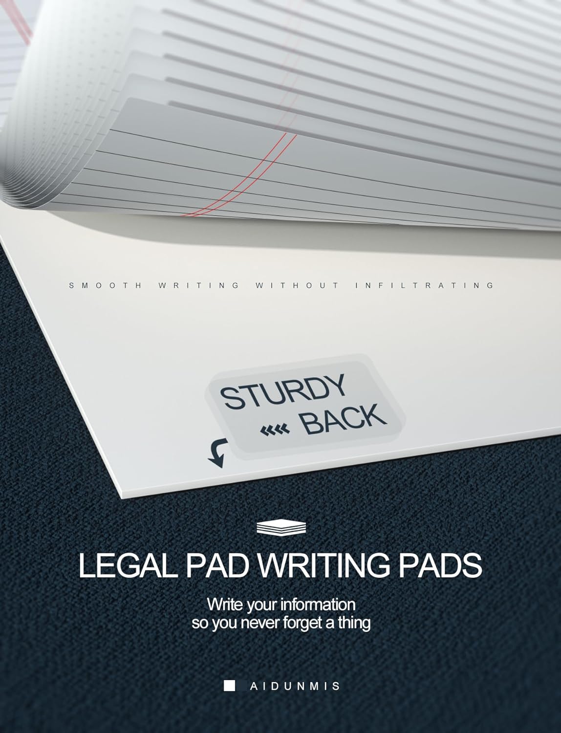 12 Pack Note Pads 5x8 Small Legal Pads White Notepads 5x8 Inch 80 GSM Paper Pads With 30 Sheets Per Notepad Small Writing Pads Notebook for Work White Lined Note Pads Small Legal Notepads for School