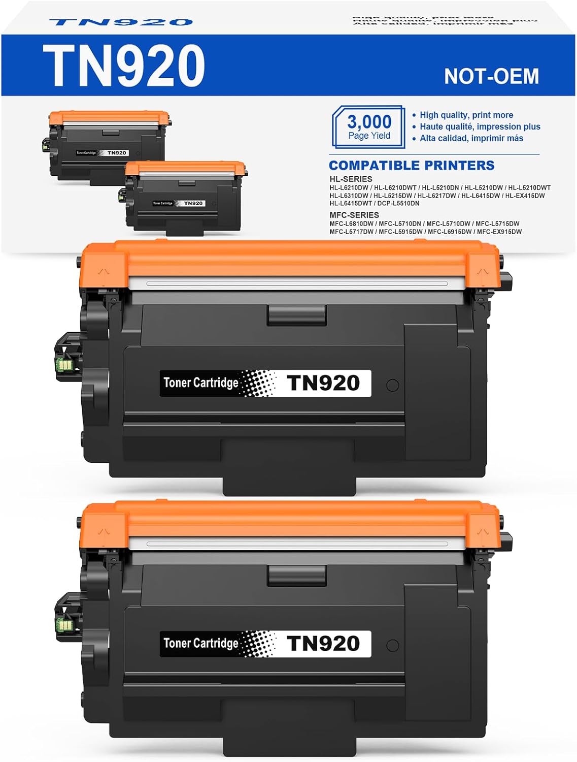 TN920 Toner Cartridge for TN920XL TN920UXXL TN-920 TN 920 Work for HL-L6210DW HL-L6210DWT MFC-L6810DW HL-L5210DW HL-L5210DWT HL-L5210DN Printer - Print up to 3,000 Pages