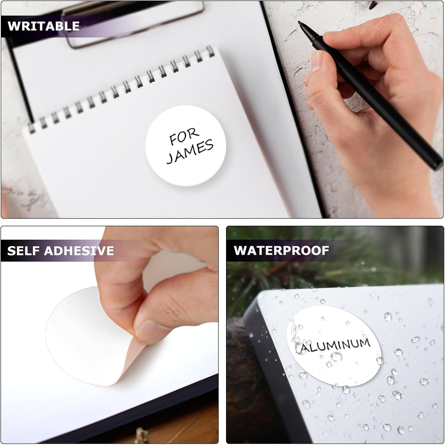 White Dot Stickers 2 Inches Round Sticker, Circle Colored Labels Color Coding Labels for Office Classroom Toddlers Activity 80 Pieces