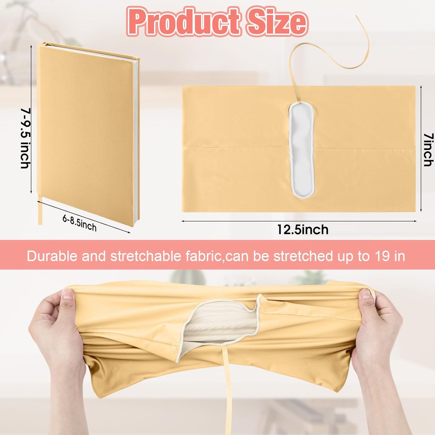 PerKoop 12 Pcs Jumbo Book Covers Stretchable Fabric School Book Protector Reusable Washable Cover Protector for Most Hardcover Textbooks(Bright Colors,6 x 9 Inch)