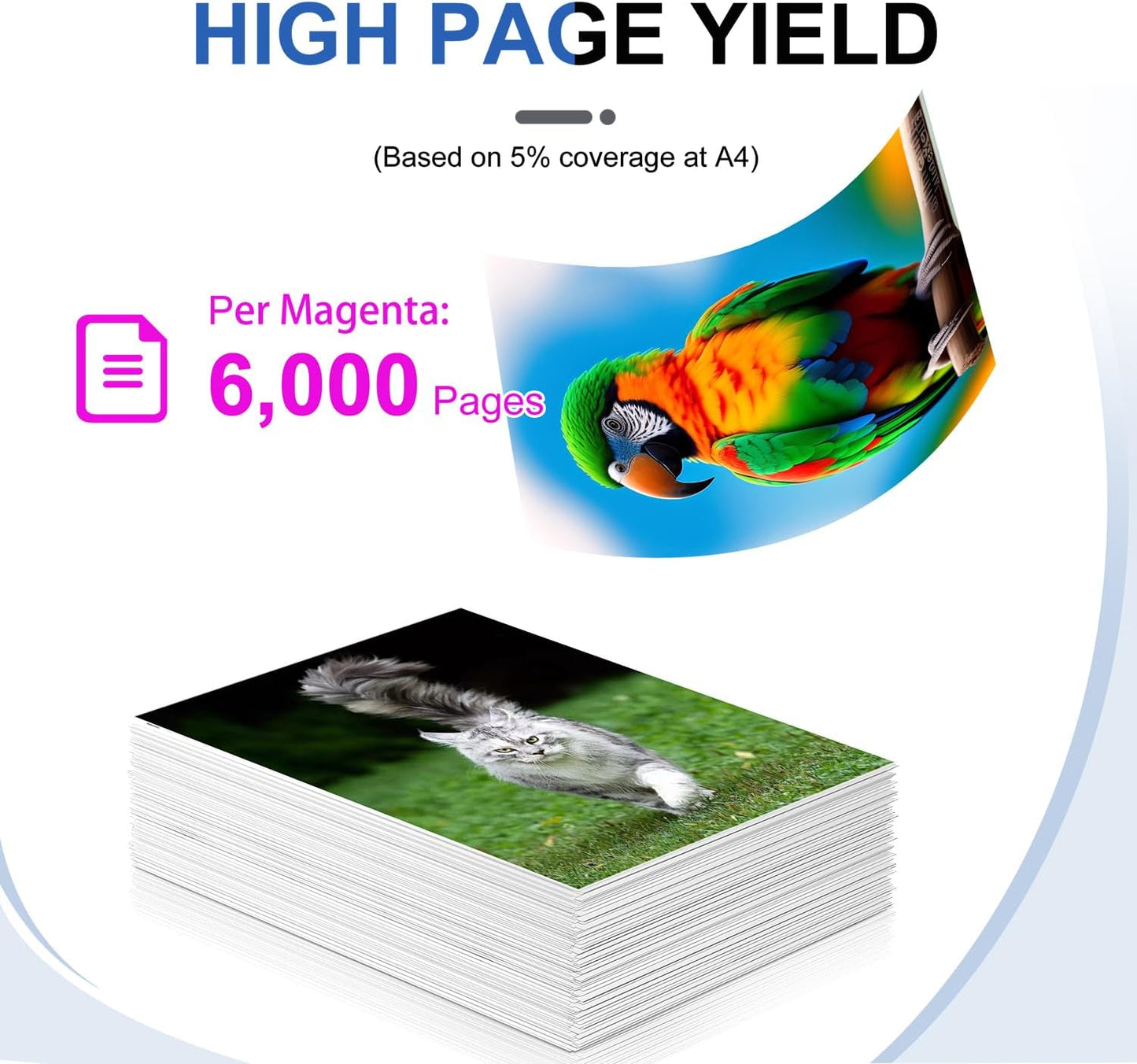 213X Magenta Toner Cartridge(with Chip) W2133X Compatible with 213X for Enterprise 5700dn 6700dn 6701dn, MFP 5800 6800, Flow MFP 5800 6800(1Pack, Magenta)