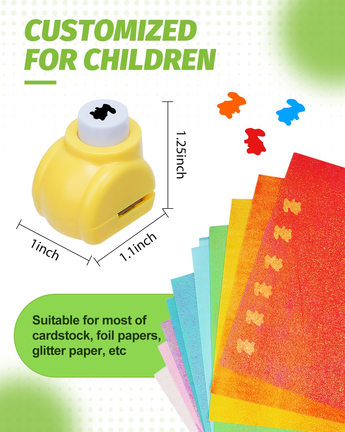 UCEC Paper Punch Shapes for Crafting, 10PCS Animal Shaped Hole Punch Set, Shape Cutters Craft Punches for Paper Crafts, Mini Hole Puncher Kids Adults Nail Art Tag Cards Stamp Scrapbooking Fun