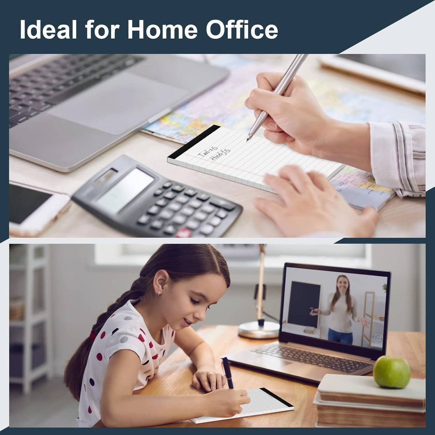 8 Pack Legal Pads 4x6 Inch 30 Sheets Mini Lined Paper Pads for Office Supplies Taking Notes/ Writing List, Small Notepads College Ruled Legal Memo Pad for Home, Office, School, or Business Writing Pad