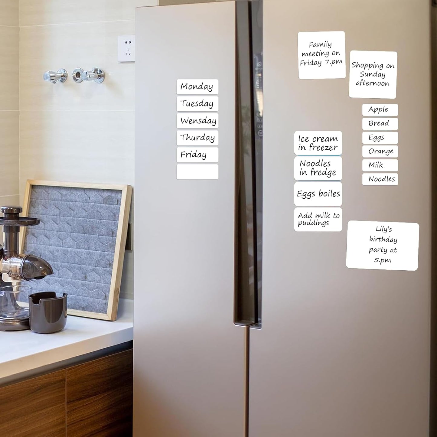 SVNOOC Multi-Use Label Stickers Dry Erase Sticky Notes, Labels for Storage Bin, Wall, Refrigerator, Home, Office, Classroom Use 4x6 inches (6 Pack)