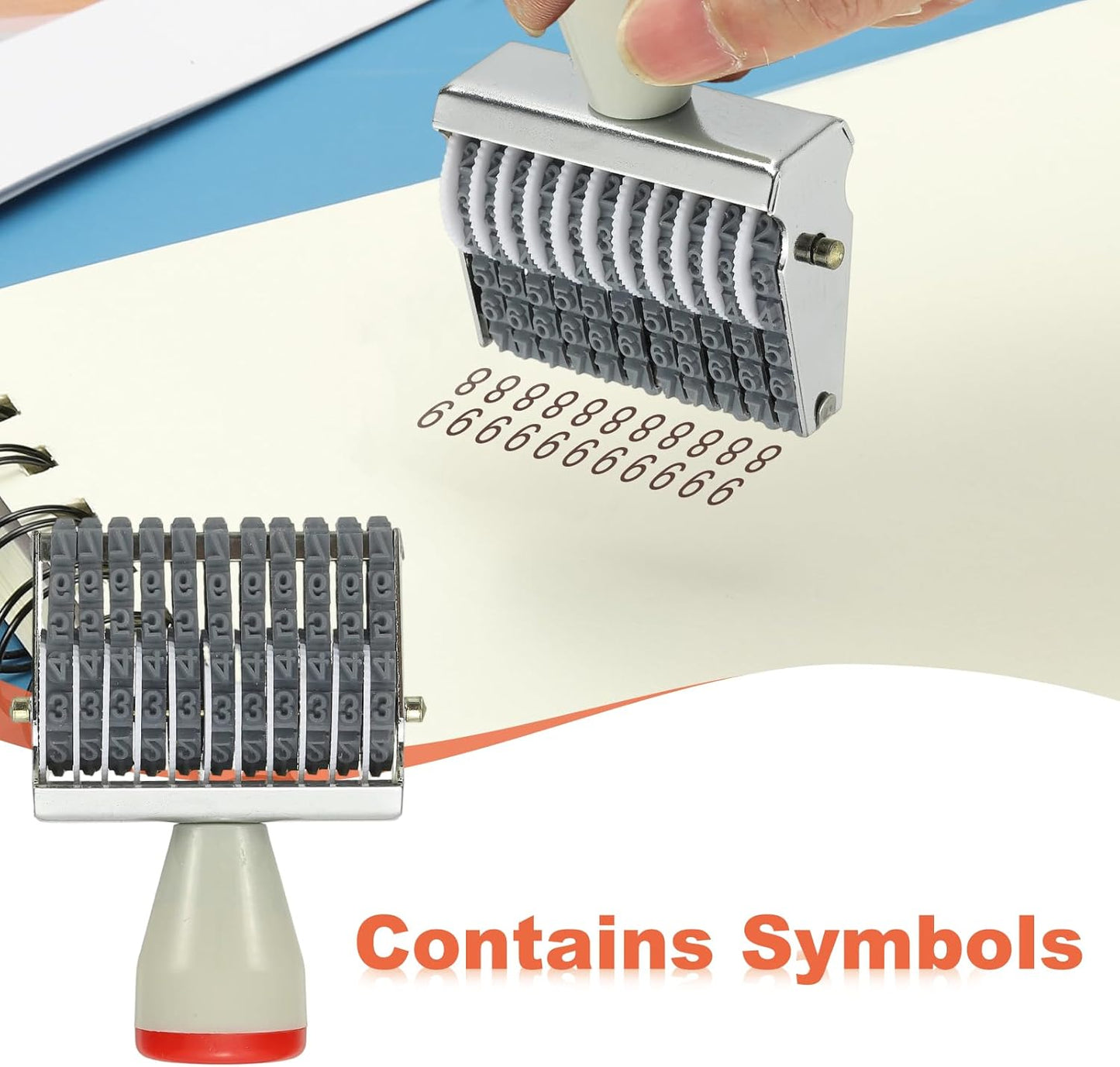 PATIKIL 11 Digit Number Roller Stamp, Adjustable Rubber Stamp Changeable Numerical Symbol Office Date for Business Creative Price Tag