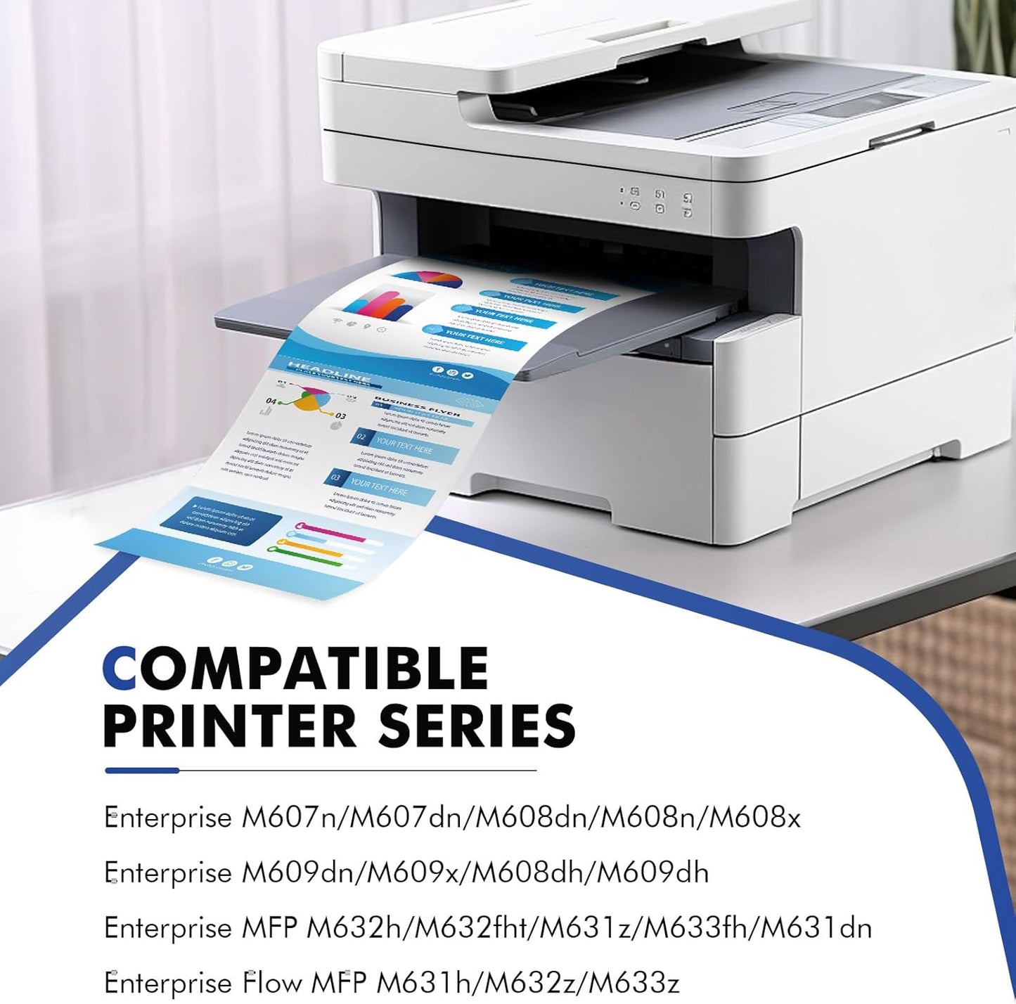 37A CF237A Black Toner Cartridge 2-Pack Compatible for HP 37A Black Toner Cartridge CF237A 37X CF237X for HP Laserjet Enterprise M607n M607dn M608n M608dn M607 M608 M609 M631 M632 M633 Series Printer