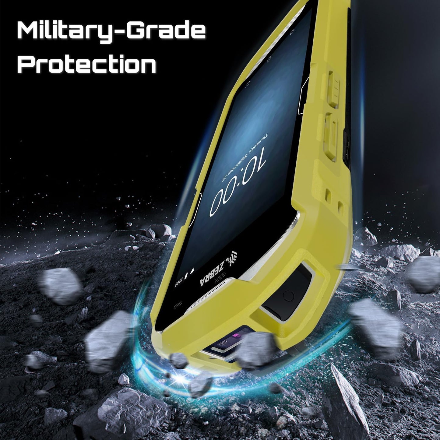 TC51 TC52 TC56 TC57 TC510K Case with Hand Strap - Protective & Ergonomic for Zebra Handheld Barcode Scanners SG-TC5X-EXO1-01 SG-TC5X-EXONHS-01 (Yellow)