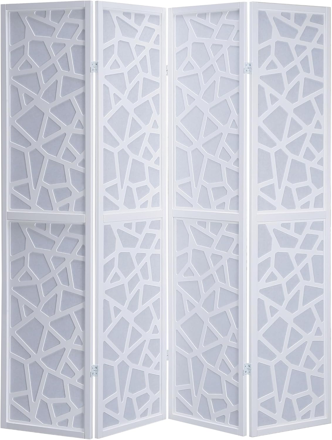 NicBex Room Divider 4 Panel Room Dividers with Paper-Looking Partition Room Dividers and Folding Privacy Screens Wall Divider for Home, Office, Room Separation,70" W x 1" D x 70" H, White