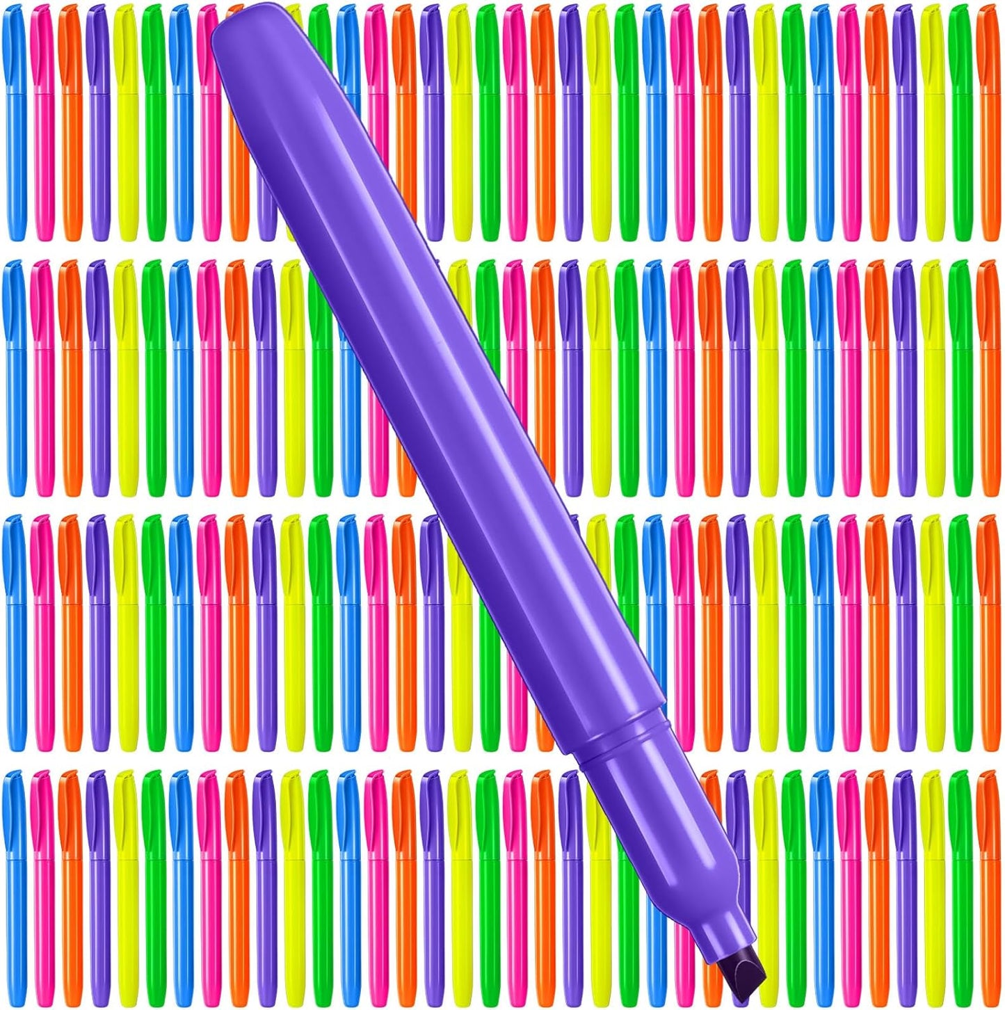 Handepo Highlighter Bulk Assorted Colors Dry Quickly Highlighter Markers Chisel Tip Pens for Kids Adult School Teachers Office Supplies Carnival Classroom graduation Rewards(300 Pcs)
