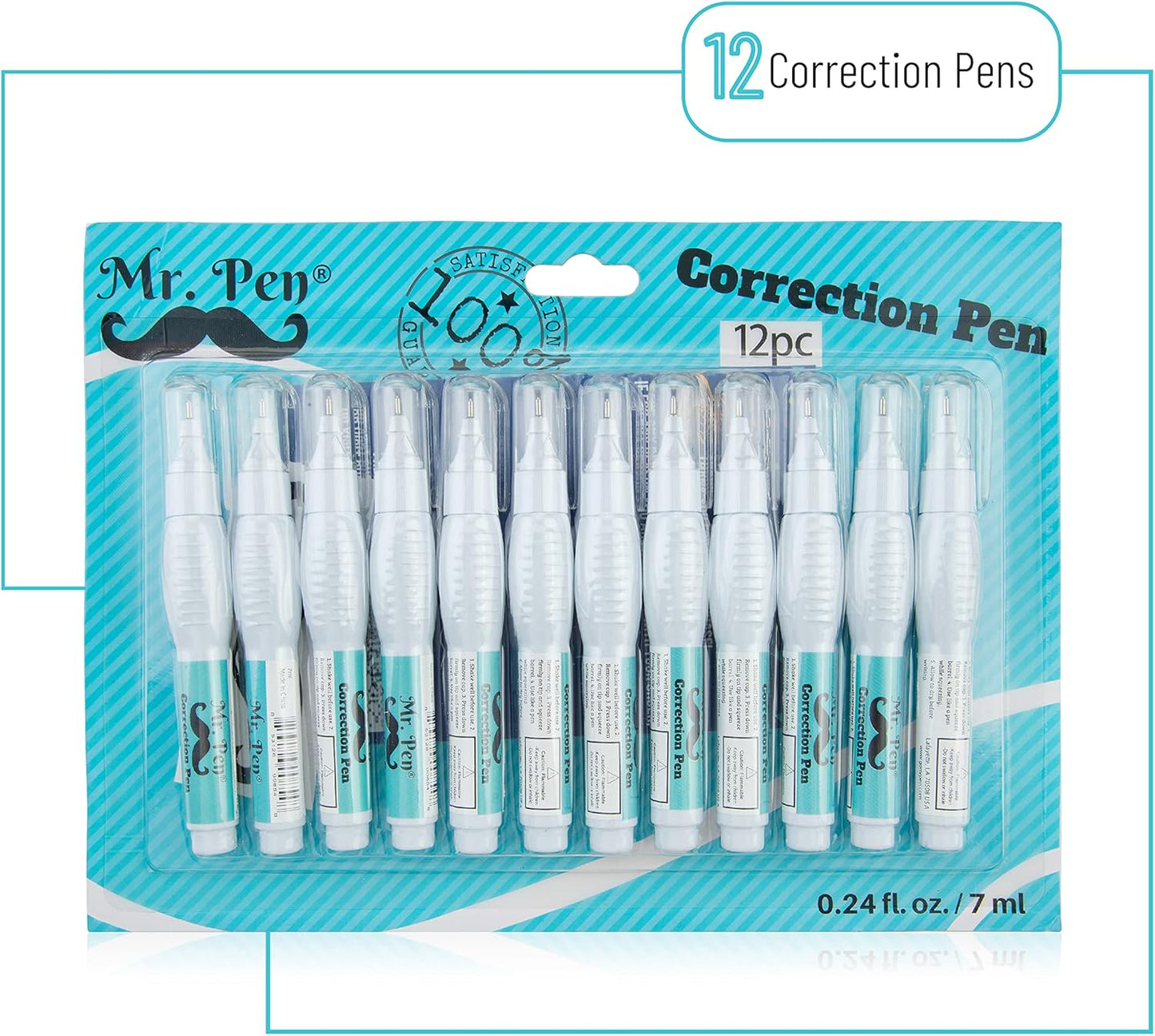 Mr. Pen- Correction Pen, Correction Fluid, Pack of 12, Correction liquid White, White Correction Fluid