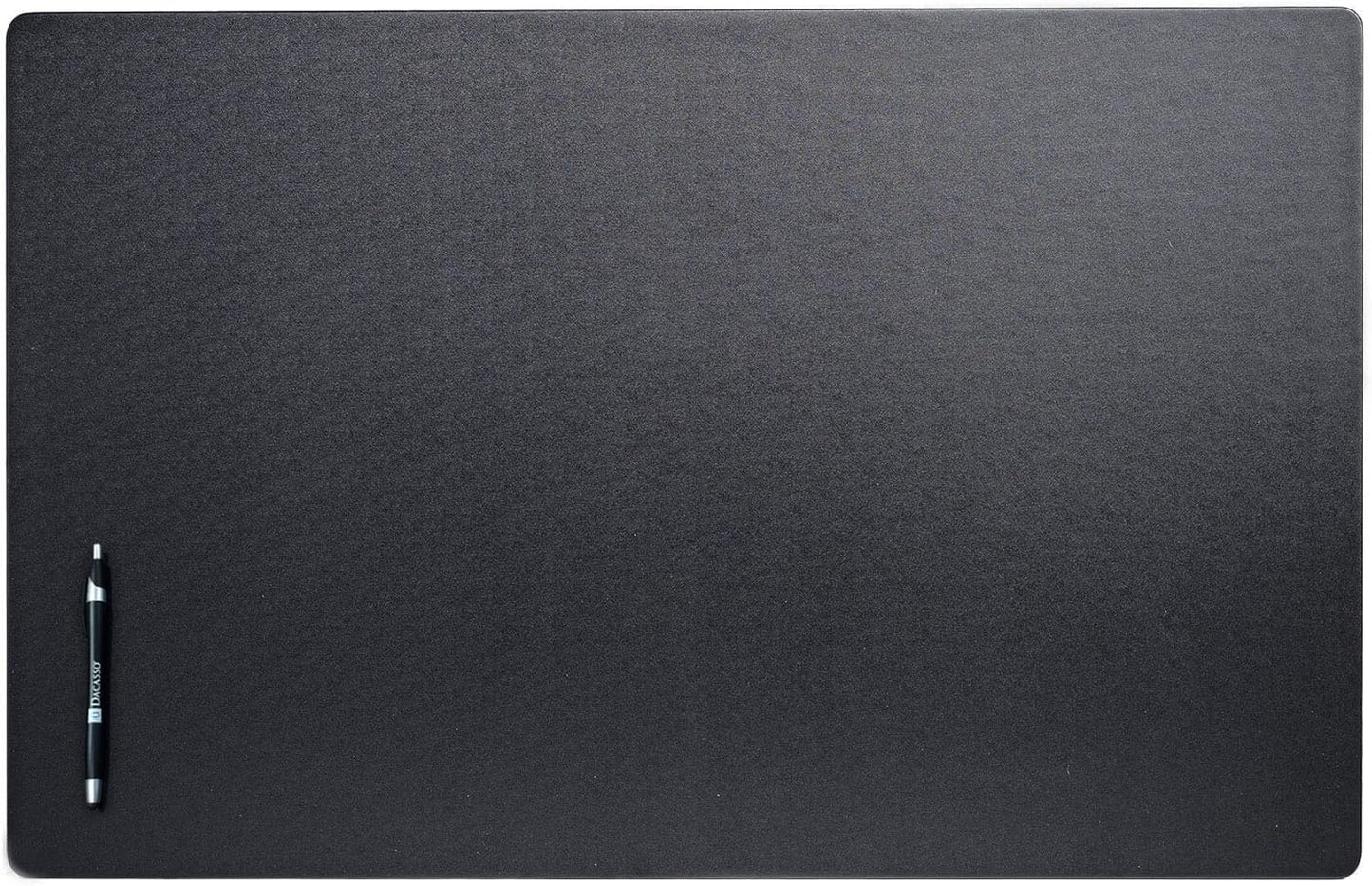 Dacasso Leatherette Desk Mat Without Rails - Luxury Leather Desk Blotter for Writing - Executive Desk Surface Protector - (Black, 30 x 19)