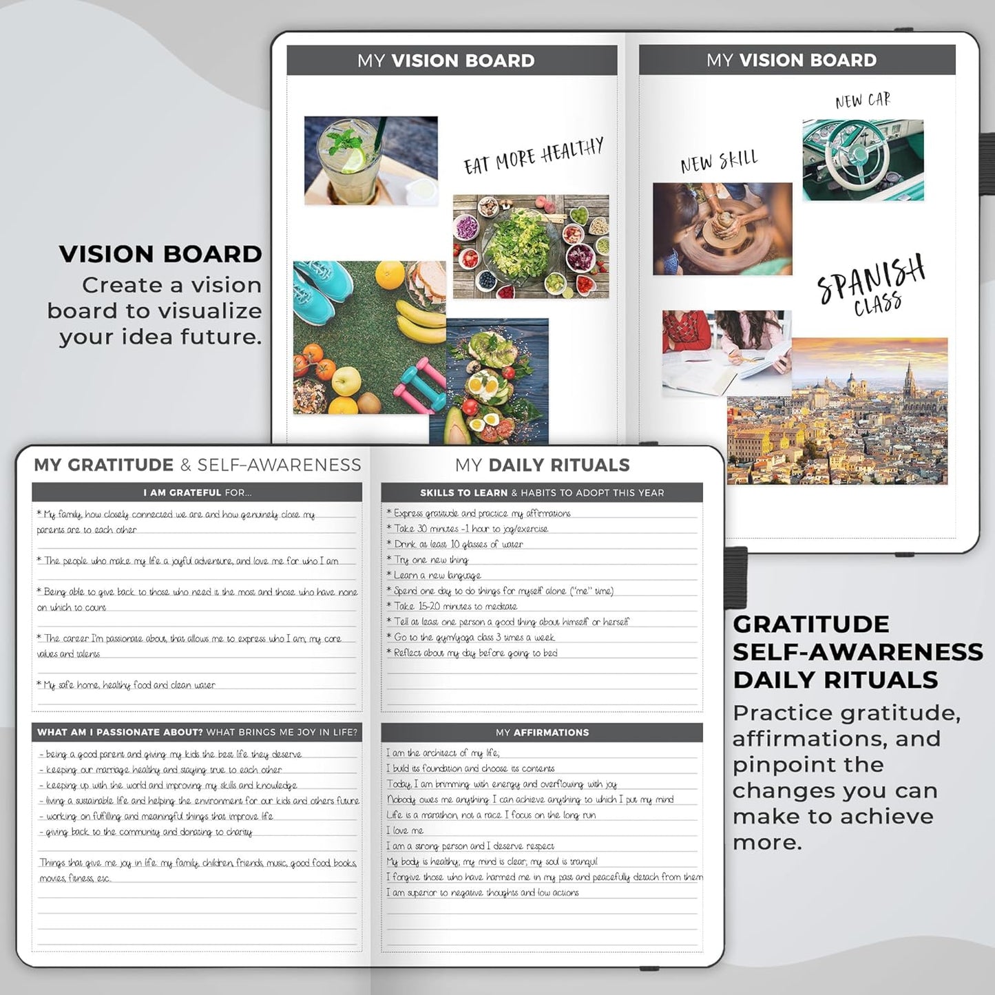 Clever Fox Planner – Undated Weekly & Monthly Planner for Productivity, Time Management & Goals – Organizer Journal – A5 (Black)