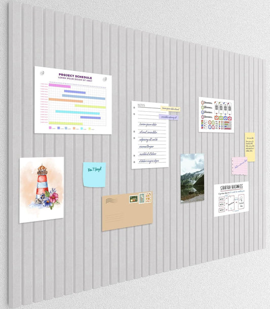 Smarpau Large Cork Board 48"X36", 12 Pack Felt Bulletin Boards, Corkboard Pin Board with 50 Removable Adhesive Tabs 35 Pushpins, Cork Wall Tiles for Office Home Classroom