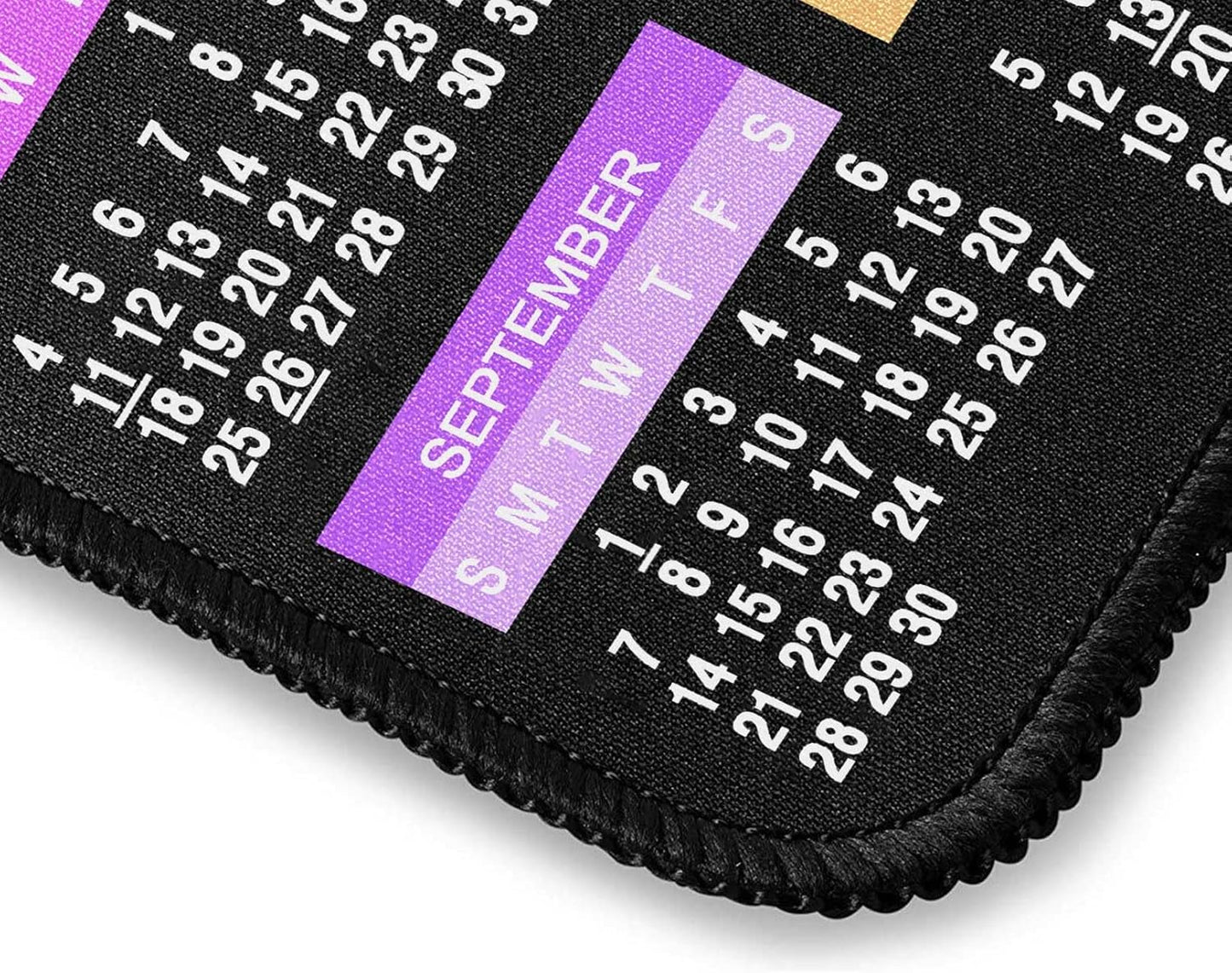 Mouse Pad with Non-Slip Rubber Base, Waterproof Computer Mousepad with Stitched Edges, Mouse Pads for Computers, Laptop, Gaming, Office & Home, 9.5 x 7.8 in (2025 Calendar Colorful)