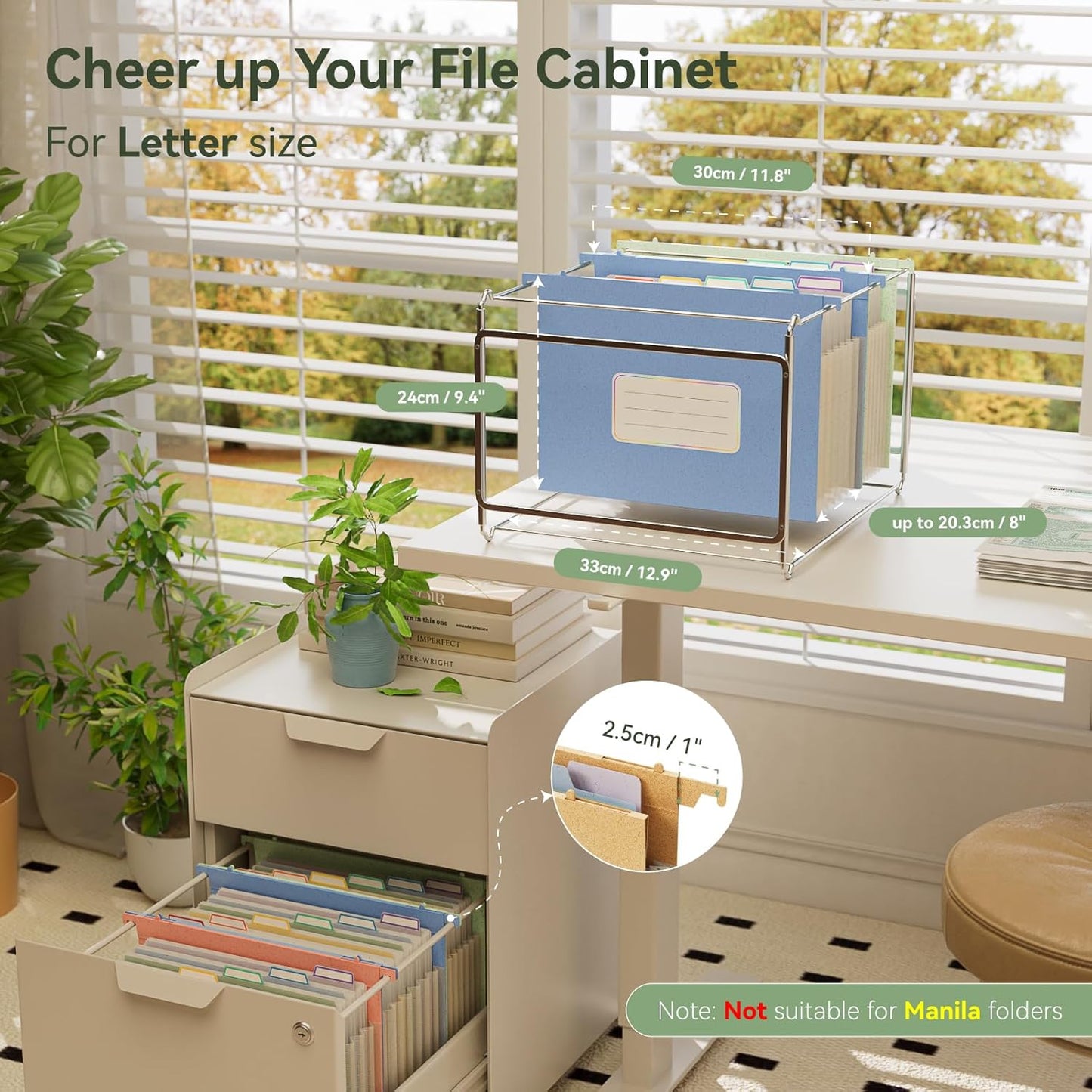 Wheat Straw Expanding Hanging File Folders, File Organizer, 1.2" Accordion Pockets, Large Capacity, Letter Size for Filing Cabinet, Healthy Living- UN Blue& Mint Green&Strawberry Pink-3 Packs