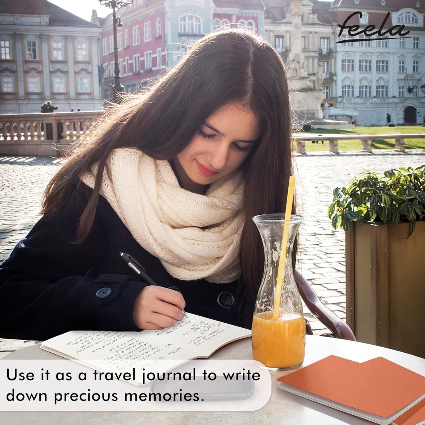 feela 8 Pack Soft Cover Journal Bulk, Notebooks College Ruled for Work, Lined Travel Journal for Students Women, Note Taking Notebook School Supplies Business Writing, 8.2” x 5.5”, A5, Vintage Colors