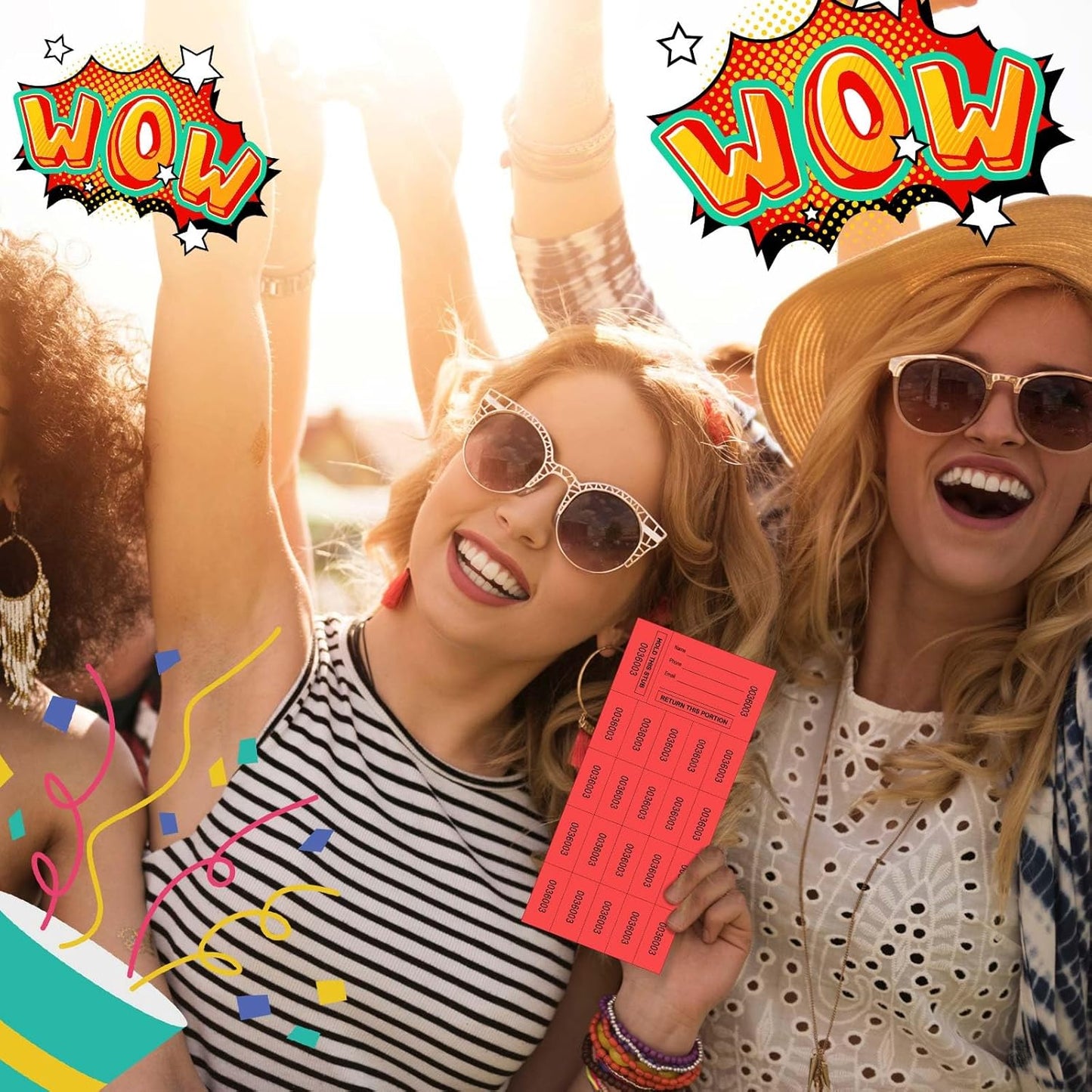 Kosiz 1000 Sheet 20 Bid Raffle Tickets Chinese Auction Tickets Sheets Auction Fundraiser Ticket Numbered with Name and Phone Number Per Sheet Raffle Tags for Silent Auction (Red)