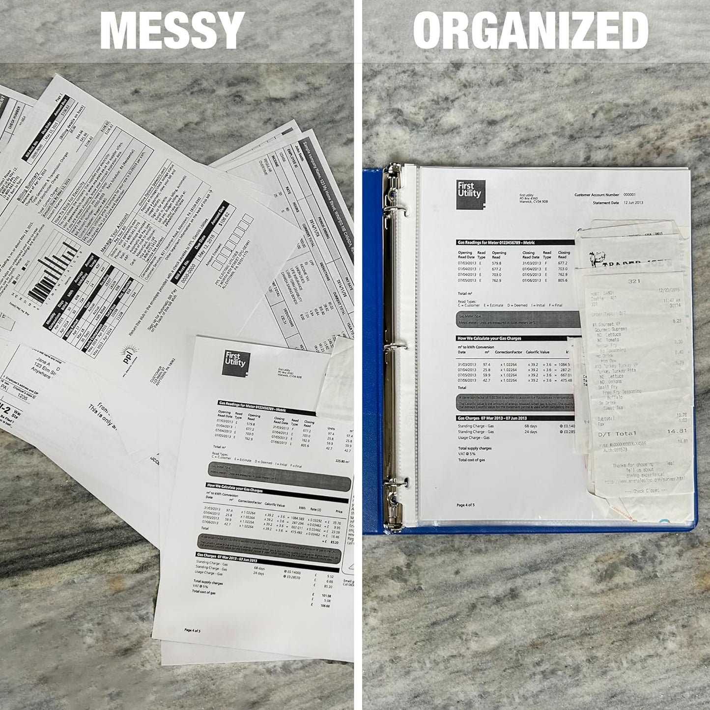 Samsill Sheet Protectors, 8.5x11 Inch Page Protectors for 3 Ring Binder, Super Heavy Duty, Secure Top Flap Protector, Letter Size, Top Loading, Acid Free, 50 Pack