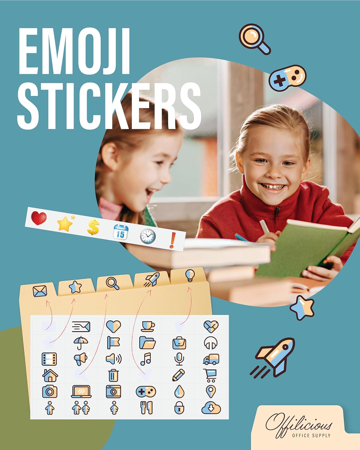 Index Card Box 3x5 - Recipe Box with Manila Dividers & Stickers - Premium Index Card Holder Ideal as Business Card Organizer, Recipe Card Box, Index Card Organizer, Flash Card Holder